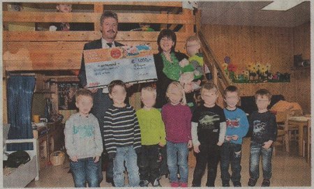 St.-Viti-Kindergarten in Hillerse hat 1000 Euro bekommen.