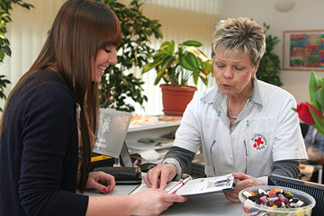 Blutspende Anmeldung Foto: D. Ende / DRK