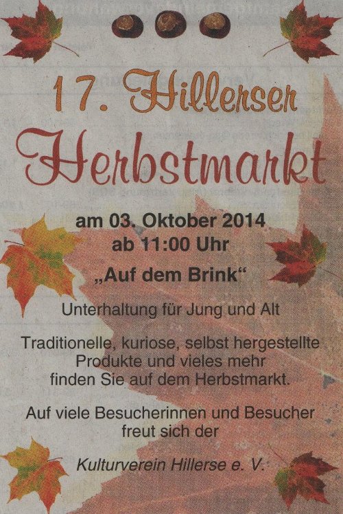 Herbstmarkt Hillerse