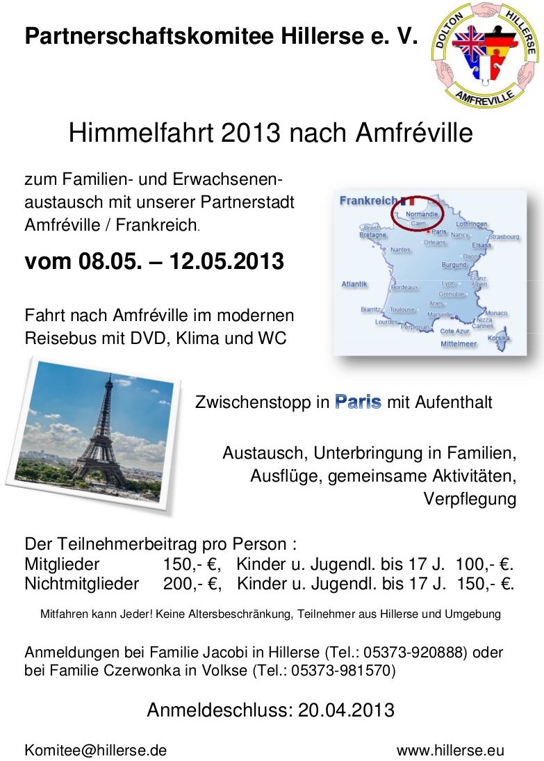 Himmelfahrtstour des Partnerschaftsvereins Hillerse